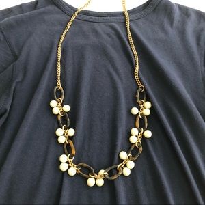 J. Crew Pearl and Tortoiseshell Necklace